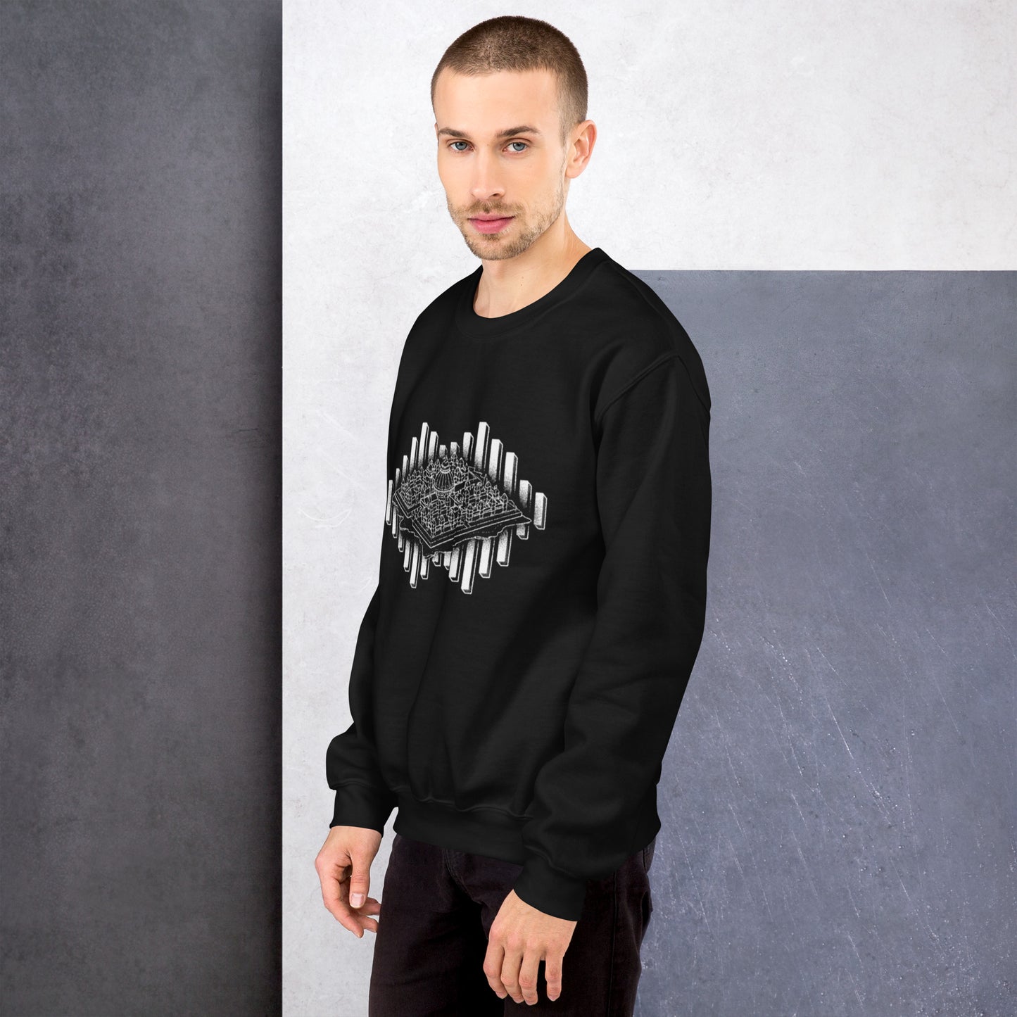 WaveTech Palace Wireframe Crewneck