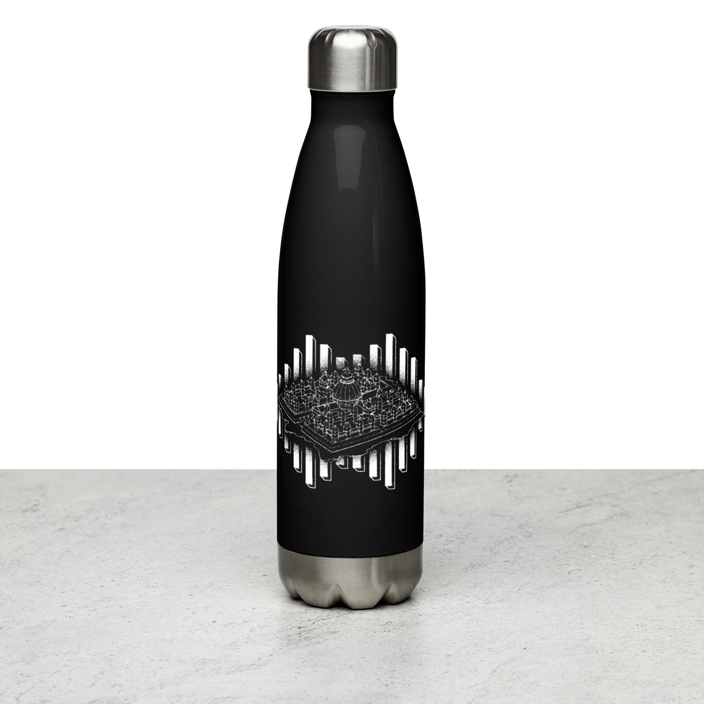 WaveTech Spawn Palace Wireframe Stainless steel water bottle